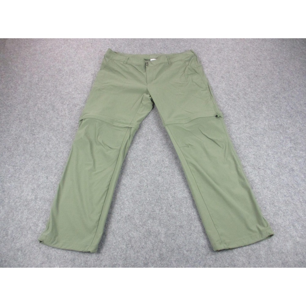 Columbia Pants Womens 20W Green Omni Shade Convertible Nylon Hiking Outdoors